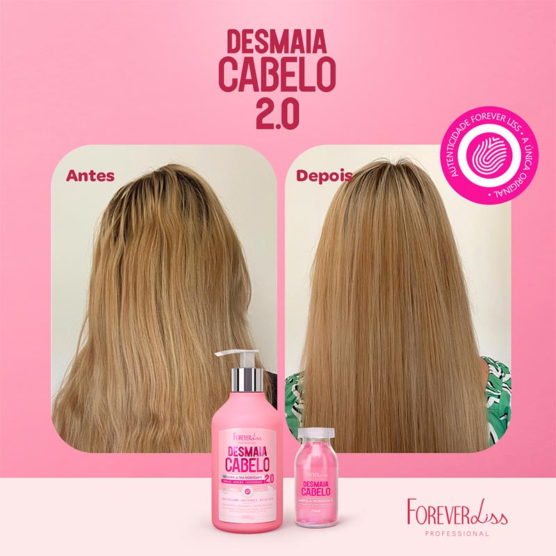 Ampola Desmaia Cabelo 2.0 Forever Liss Nova Fórmula Mais Potente