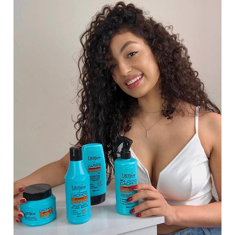 Kit Cachos com Shampoo, Máscara 250g e Creme de Pentear Forever Liss