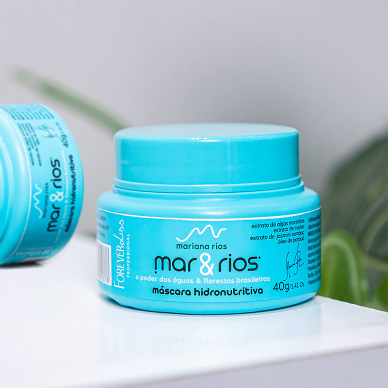Kit Mini Máscara Mar e Rios Com Cresce Cabelo e Cauterização