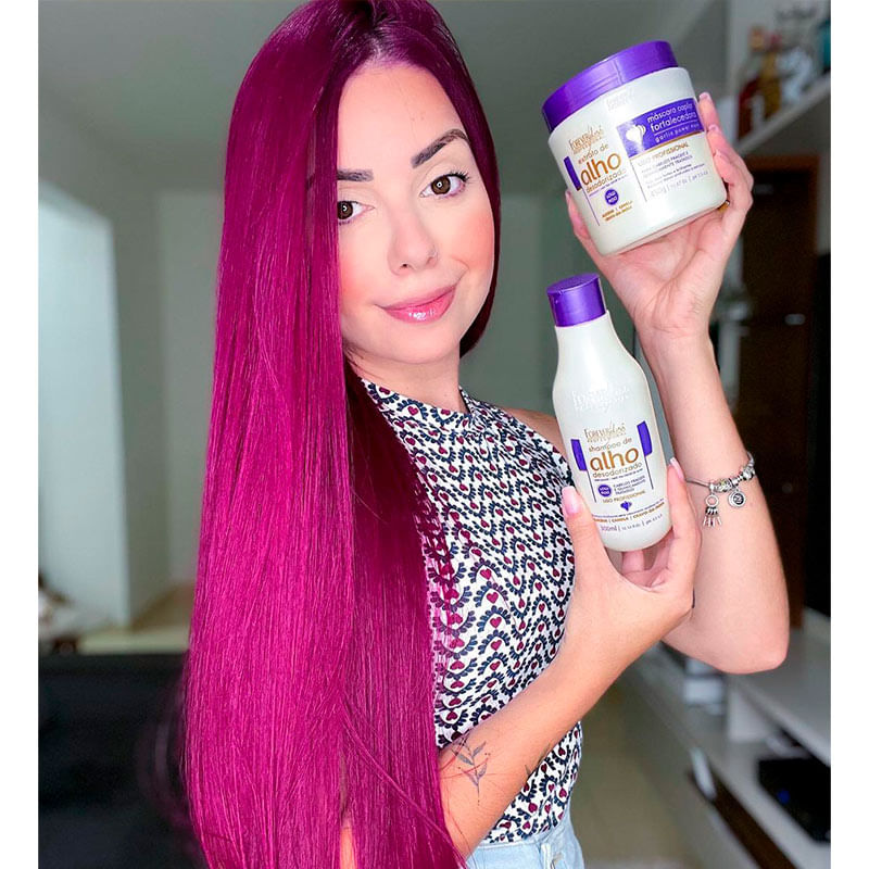 Kit Fortificante Capilar com Shampoo de Alho 300ml e Máscara 450g