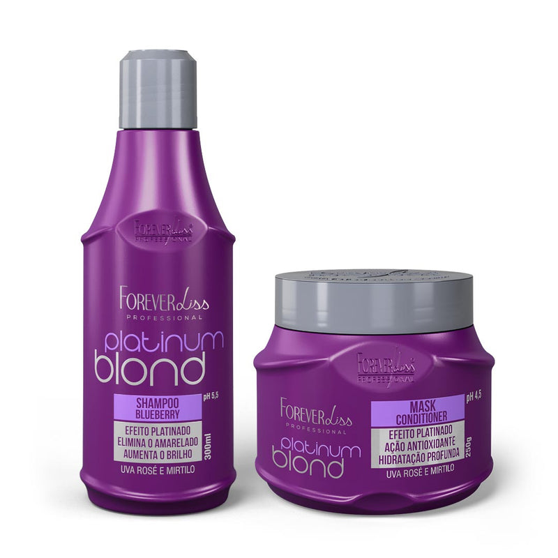 Kit Platinum Blond Manutenção Desamarelador Forever Liss