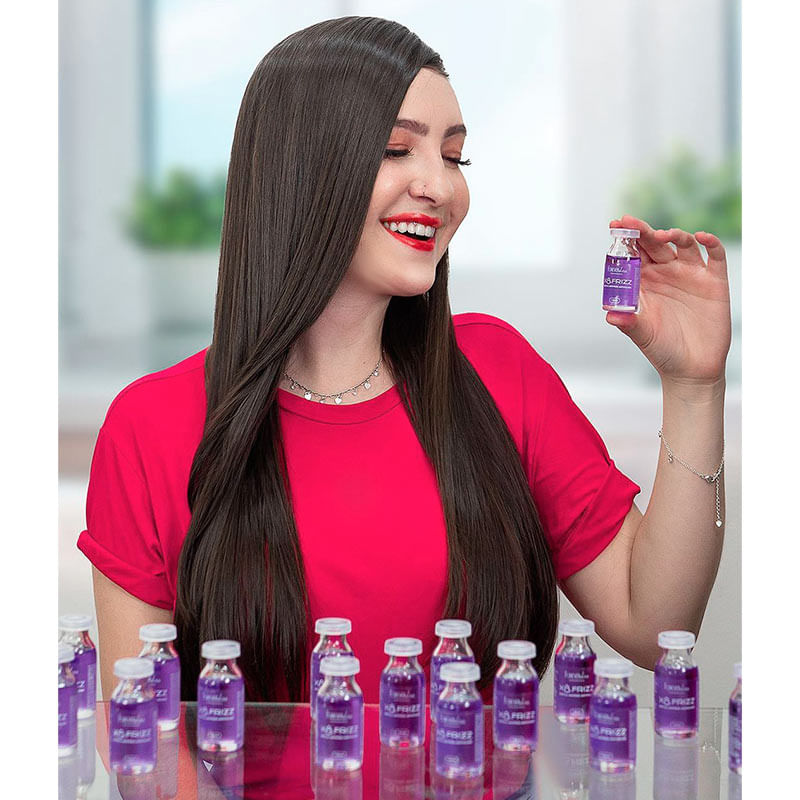 Combo com 3 Ampolas para Cabelo Xô Frizz Forever Liss 15ml