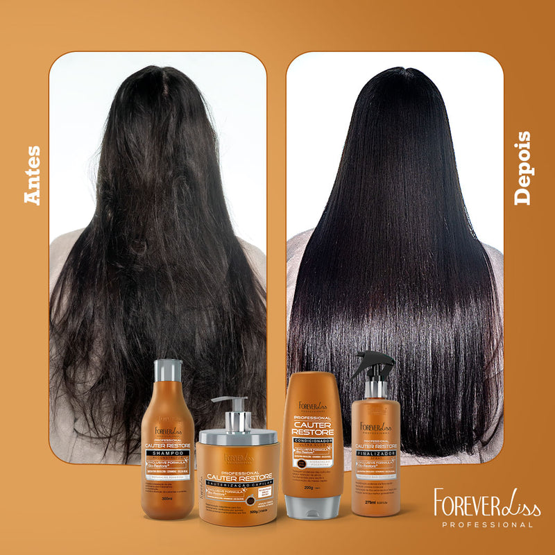 Kit Shampoo e Condicionador Cauterização Cauter Restore Forever Liss