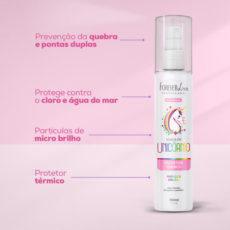 Combo com 2 Protetores Térmico Magia de Unicórnio Forever Liss 150ml