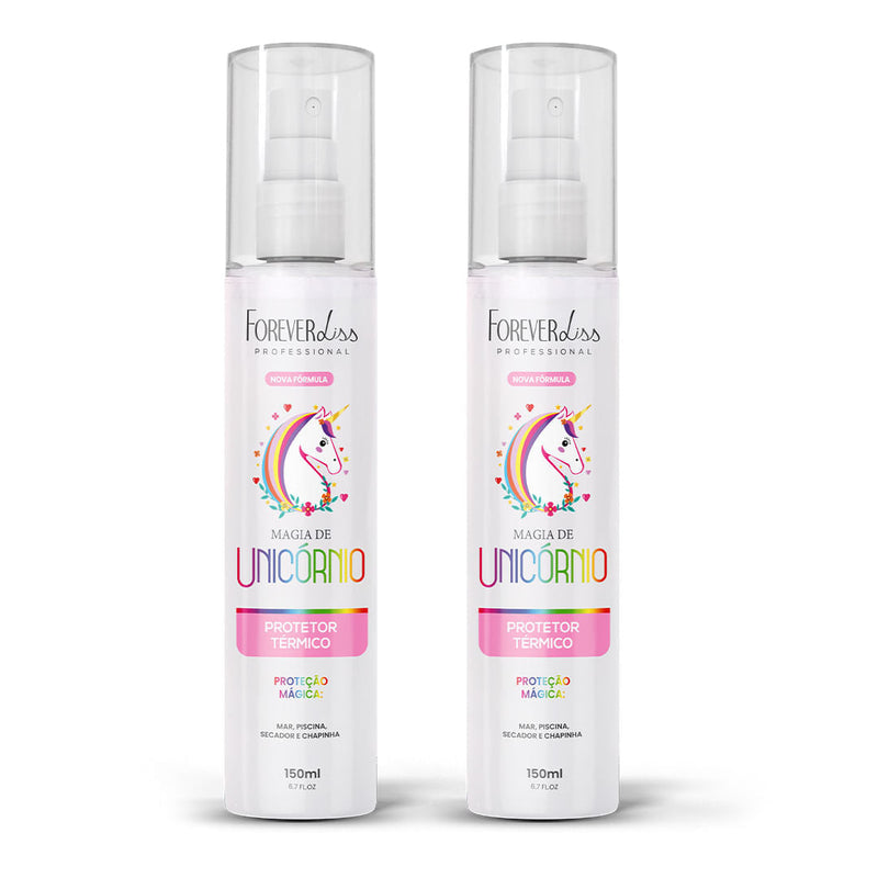 Combo com 2 Protetores Térmico Magia de Unicórnio Forever Liss 150ml