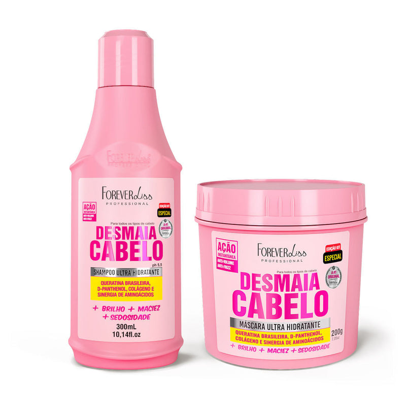 Kit Especial Desmaia Cabelo Forever Liss com Shampoo 300ml e Máscara 200g