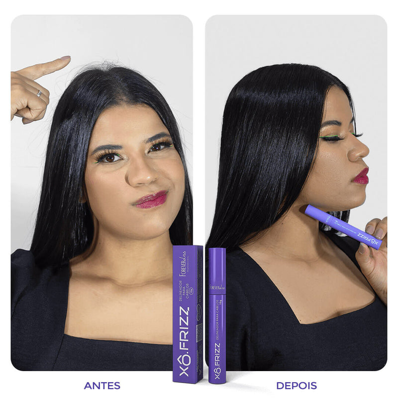 Kit protetor térmico magia de unicórnio e modelador de fios xô frizz forever liss