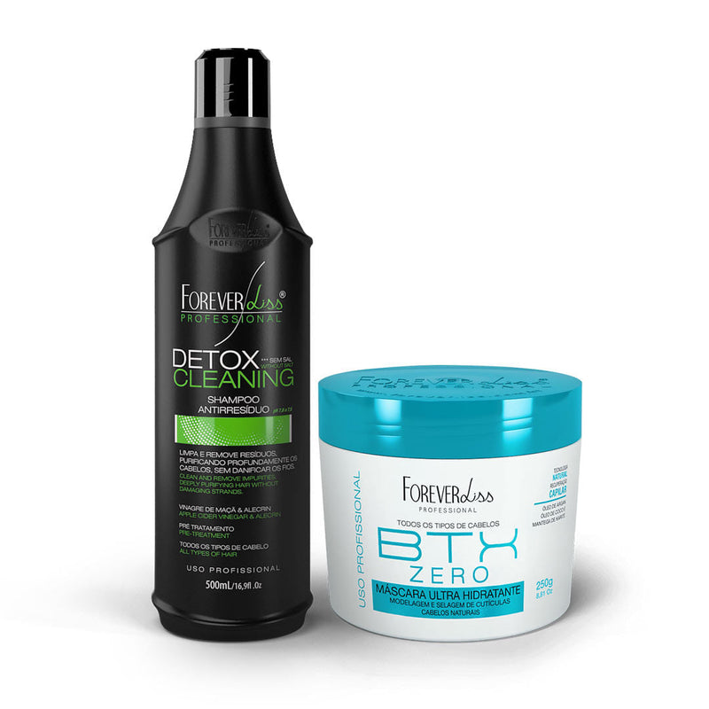Kit Shampoo Detox com Máscara Volume Zero Forever Liss