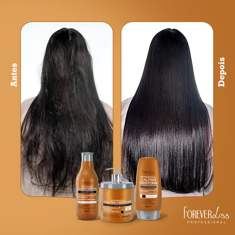 Kit Cauterização Capilar Cauter Restore Forever Liss