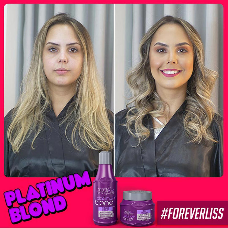 Kit Platinum Blond Manutenção Desamarelador Forever Liss